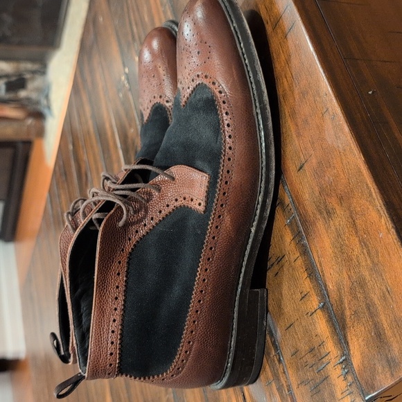 To Boot New York Brogue Two Tone Suede Leather Boot Wingtip main image 11